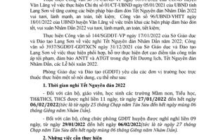 Lịch nghỉ Tết Nguyên đán Nhâm Dần 2022