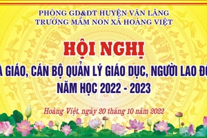 TRƯỜNG MẦM NON XÃ HOÀNG VIỆT TỔ CHỨC THÀNH CÔNG HỘI NGHỊ NHÀ GIÁO, CÁN BỘ QUẢN LÝ GIÁO DỤC, NGƯỜI LAO ĐỘNG NĂM HỌC 2022 -2023