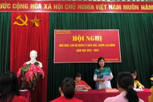 Ngày 21/ 10/ 2022 trường MN xã Trùng Khánh tổ chức Hội nghị “nhà giáo, cán bộ quản lý giáo dục, người lao động”