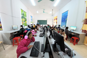 Trường Tiểu học xã Hoàng Việt, huyện Văn Lãng tổ chức kỳ thi IOE cấp trường thành công tốt đẹp.